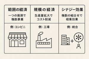範囲の経済と規模の経済の違い